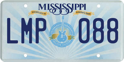 MS license plate LMP088