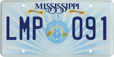 MS license plate LMP091