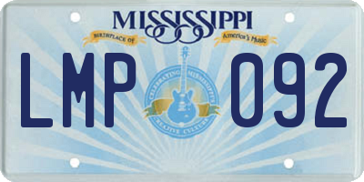 MS license plate LMP092