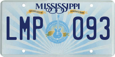 MS license plate LMP093