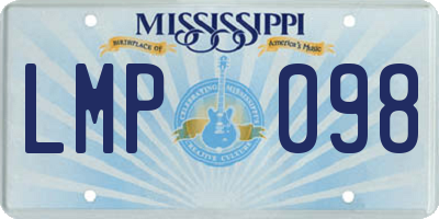 MS license plate LMP098