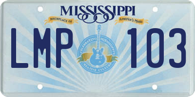 MS license plate LMP103