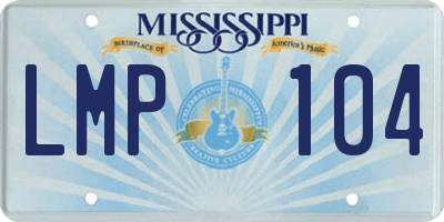 MS license plate LMP104