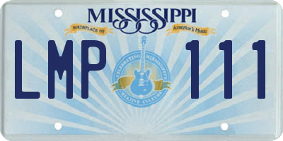 MS license plate LMP111