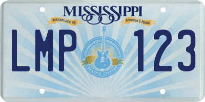MS license plate LMP123