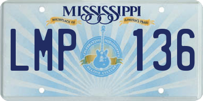 MS license plate LMP136