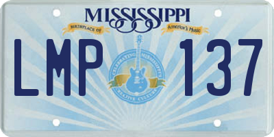 MS license plate LMP137