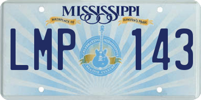 MS license plate LMP143