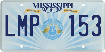 MS license plate LMP153