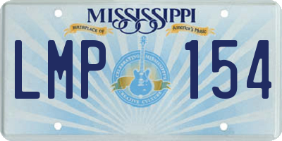 MS license plate LMP154