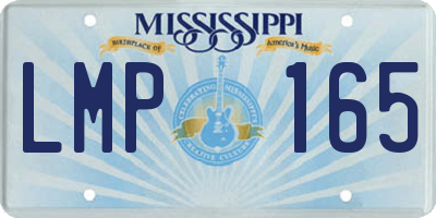 MS license plate LMP165