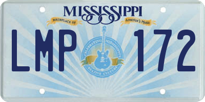 MS license plate LMP172