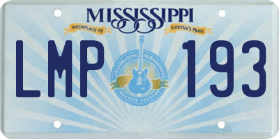 MS license plate LMP193