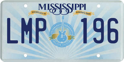 MS license plate LMP196