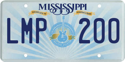 MS license plate LMP200