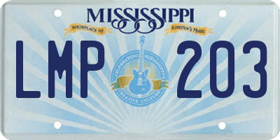 MS license plate LMP203