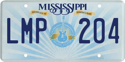 MS license plate LMP204