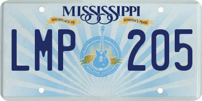 MS license plate LMP205