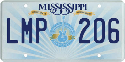 MS license plate LMP206