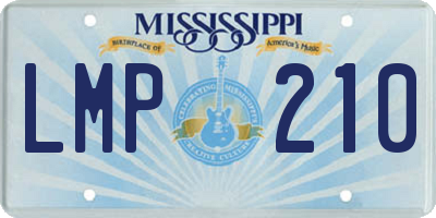 MS license plate LMP210