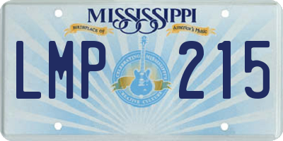 MS license plate LMP215