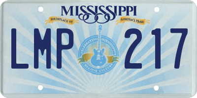MS license plate LMP217