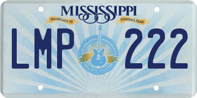 MS license plate LMP222