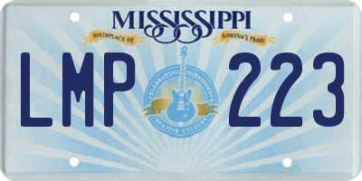 MS license plate LMP223