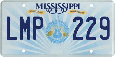 MS license plate LMP229