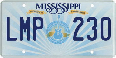 MS license plate LMP230