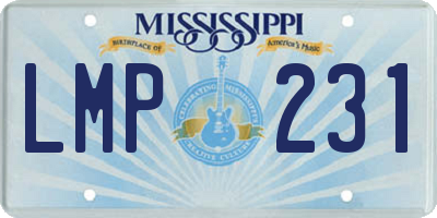 MS license plate LMP231