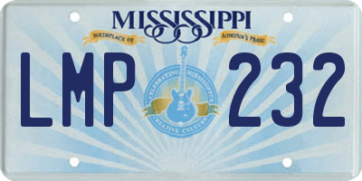 MS license plate LMP232