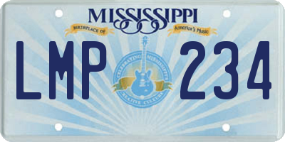 MS license plate LMP234