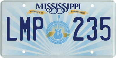 MS license plate LMP235