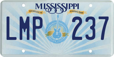 MS license plate LMP237