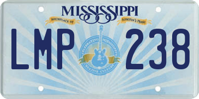 MS license plate LMP238