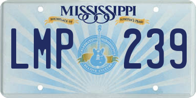 MS license plate LMP239