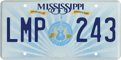 MS license plate LMP243