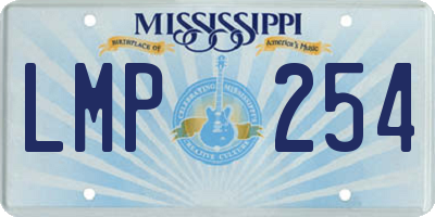 MS license plate LMP254