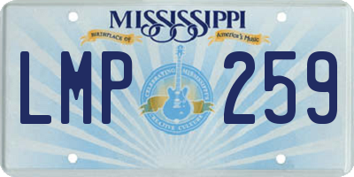 MS license plate LMP259