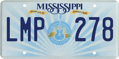 MS license plate LMP278