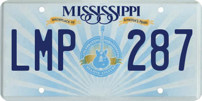 MS license plate LMP287