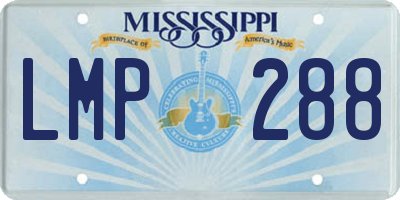 MS license plate LMP288