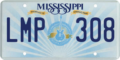 MS license plate LMP308