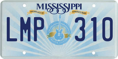 MS license plate LMP310