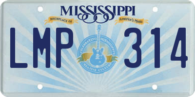 MS license plate LMP314
