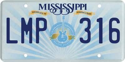 MS license plate LMP316