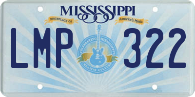 MS license plate LMP322