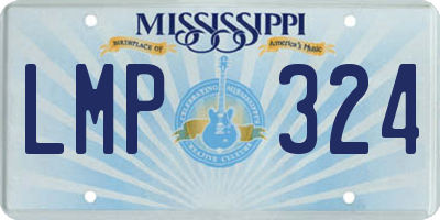 MS license plate LMP324