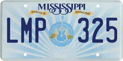 MS license plate LMP325